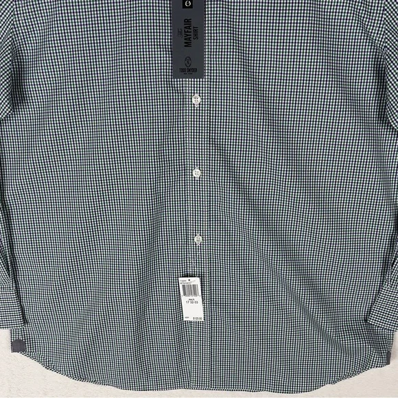 Todd Snyder The Mayfair Dress‎ Shirt Men's 17 32/33 White Green Purple Check NWT